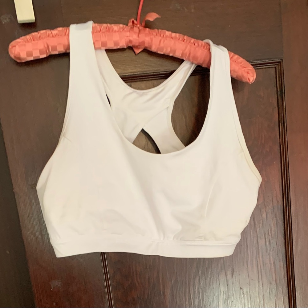 White sports bra